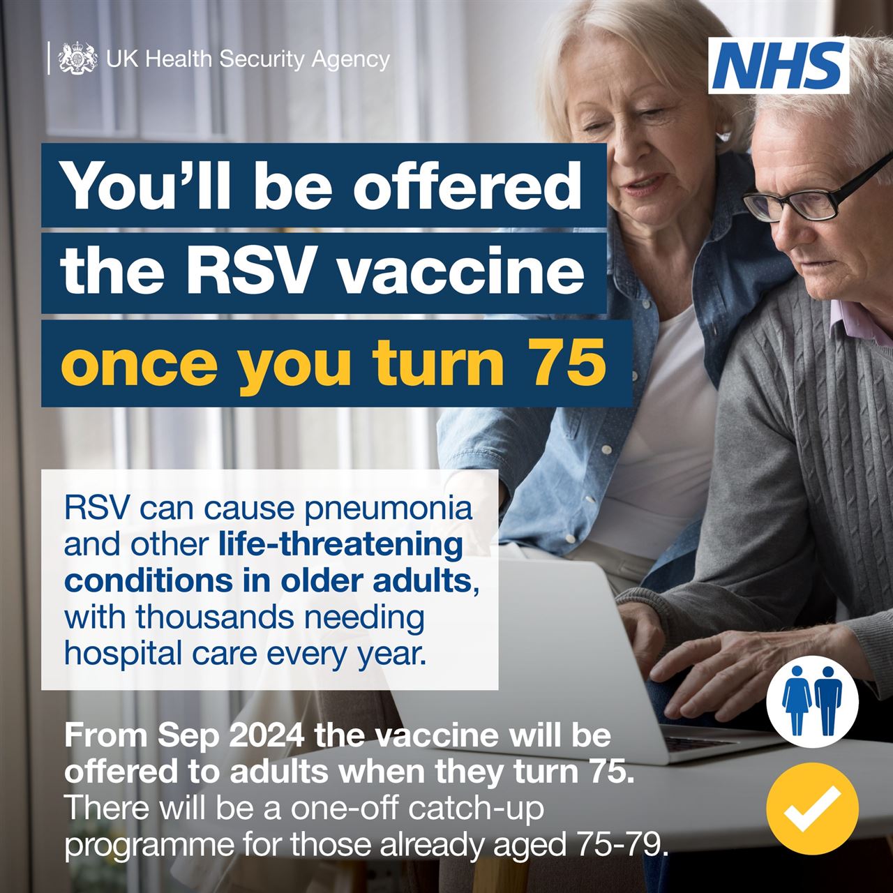 You'll be offered the RSV vaccine once you turn 75